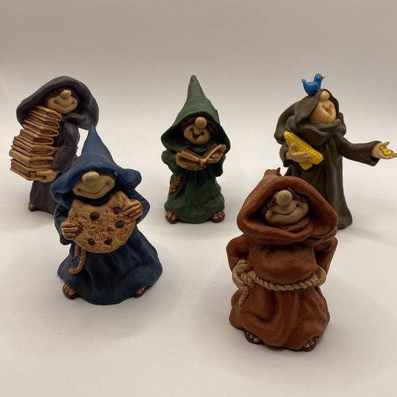 Vintage Friar Folk 23 Pc Monk Collection By Maureen Carlson - Picture 5 of 15